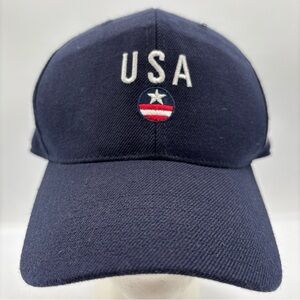 Nike Team-Team USA Olympics Men Logo Embroidered Navy 7 3/4 Fitted Baseball Hat